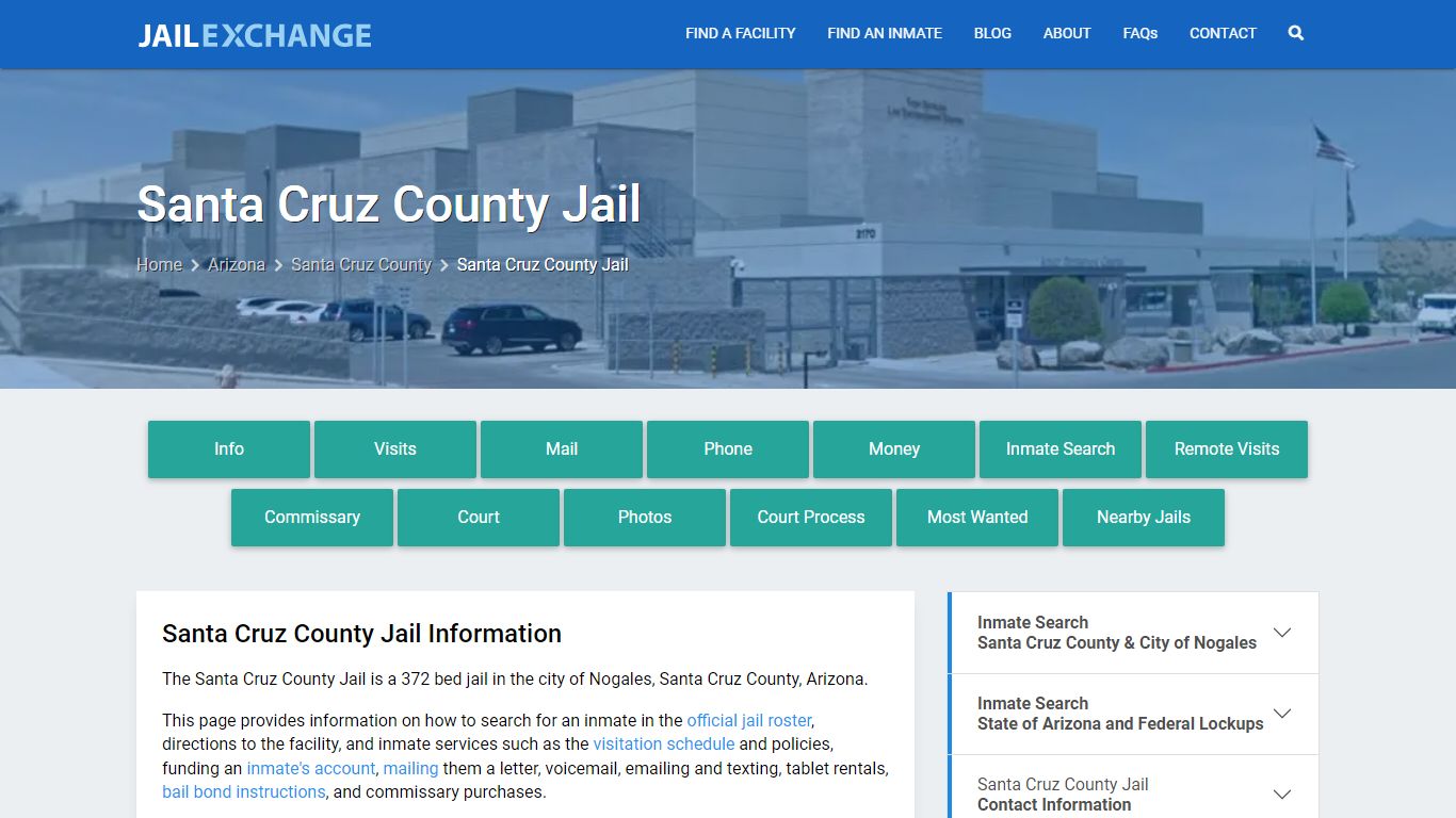 Santa Cruz County Jail, AZ Inmate Search, Information